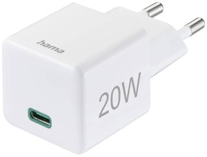 Hama  Ładowarka USB 20 W dom, gniazdo Maksymalne natężenie wyjściowe 3000 mA Ilość wyjść: 1 x USB-C