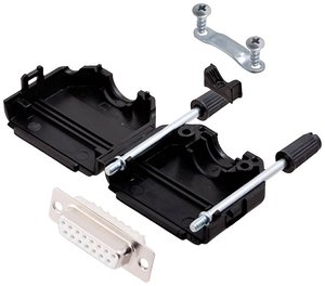 Zestaw listew żeńskich D-Sub encitech DPPK15-BK-DBS-W-K 6355-8001-12, rzędy: 2, styki: 15, 180 °, 1 szt.
