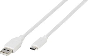 Kabel USB Vivanco DCVVUSBC20A12W, USB 2.0, Złącze męskie USB-A, Złącze męskie USB-C®, 1.20 m