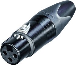 Złącze męskie XLR NC3FXX-BAG Neutrik NC3FXX-BAG złącze żeńskie proste Ilość styków: 3  czarny 1 szt.