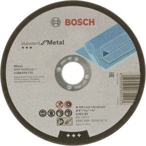 Tarcza tnąca prosta Bosch Accessories Standard for Metal 2608619774 150 mm 1 szt.