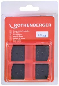 Szczęki tnące SC, BSPT R, 1'', 4 sztuki.  Rothenberger 070835X 4 szt.