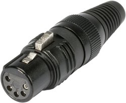 Złącze kablowe XLR, żeńskie, 5-Pin Hicon HI-X5CF-M