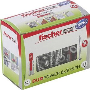Kołek 2-komponentowy Fischer DUOPOWER 6x30 S PH LD 535463 6 mm 50 szt.