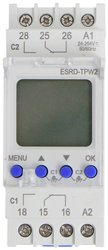 Przekaźnik czasowy do montażu na szynie nośnej Counttec ESRD-TPD2, 2 zestyki przełączne, 16 A, 250 V/AC
