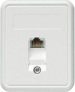 Gniazdo sieciowe Telegärtner J00023A0174, 1 Port, CAT 5e, nadtynkowy
