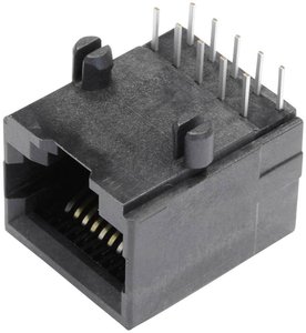 złącze żeńskie do wbudowania poziomego RJ48 BEL Stewart Connectors SS64100-018F Ilość styków: 10P10C 1 szt.