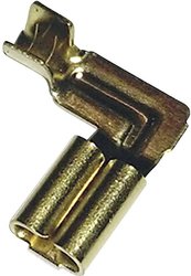 Konektor żeński kątowy, nieizolowany, mosiądz, 2.8x0.8 mm, 0.5-1.0 mm2