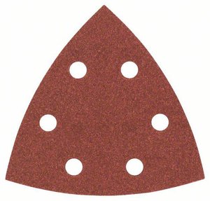 Zestaw arkuszy ściernych do szlifierki delta, 93 mm, 180, 6 otworów, 25-pak Papier ścierny delta Bosch Accessories  2607017109  25 szt.