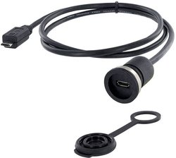 Złącze męskie USB encitech 1310-1013-02, USB Micro-B, 1.00 m, 1 szt.