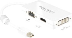 Przejściówka, adapter DisplayPort, VGA, HDMI, DVI Delock 62630, [1x Złącze mini-DiplayPort - 1x Złącze VGA, HDMI, DVI 25-pin]