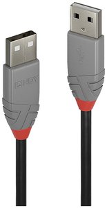 Kabel USB LINDY, USB 2.0, Złącze męskie USB-A, Złącze męskie USB-A, 3.00 m