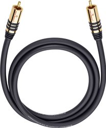 Cinch Audio Kabel [1x złącze męskie RCA/cinch - 1x złącze męskie RCA/cinch] 5.00 m czarny pozłacane styki Oehlbach NF Sub