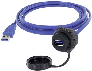 Złącze męskie USB encitech 1310-1025-05, USB Typu-A, 3.00 m, 1 szt.
