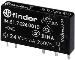Przekaźnik drukowany Finder 34.51.7.024.0310 34.51.7.024.0310, monostabilny, 1 cewka, 400 V/AC, 6 A, 1 szt.