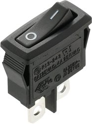 Przełącznik TRU COMPONENTS 1588060, 250 V/AC, 4 A, 1 x wył/wł, zatrzask, 1 szt.