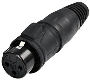 Złącze męskie XLR Rean AV RCX3F-Z-002-1 RCX3F-Z-002-1, brąz, złącze żeńskie proste, 1 szt.