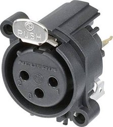 Złącze żeńskie XLR montażowe Neutrik NC3FAV1, 3-pin, 1 szt.