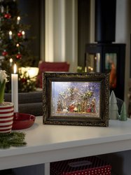 Konstsmide 4358-000 Sceneria LED Ramka na zdjęcia z łóżeczkiem    ciepła biel LED kolorowy ośnieżony, wypełniany wodą, Timer, z przełącznikiem