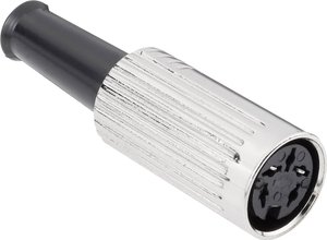 Złącze męskie okrągłe DIN 0208076 BKL Electronic 0208076 złącze żeńskie proste Ilość styków: 6  srebrny 1 szt.