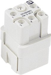 Złącze żeńskie przemysłowe Harting Han® Q5/0-F 09 12 005 3101, seria Han® Q, 5 + PE, 1 szt.