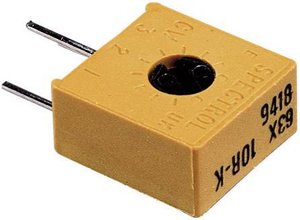 Trymer precyzyjny Vishay 63 X 500R, pionowy, 1000 MOhm, 0,5 W, RM 2.54/5.08 mm, 10 %