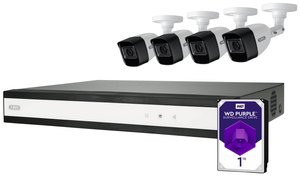 Zestaw monitorujący ABUS Performance Line TVVR33842T analogowy, AHD z 4 kamerami 2560 x 1940 px 1 TB