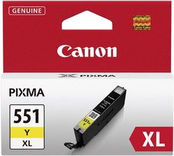 Wkład atramentowy Canon CLI-551XL żółty 6446B001 Tusz Canon CLI-551XL Y, żółty, oryginalny