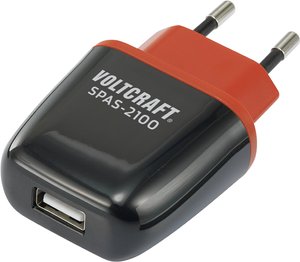 VOLTCRAFT SPAS-2100 Ładowarka USB 10.5 W gniazdo Maksymalne natężenie wyjściowe 2100 mA Ilość wyjść: 1 x USB Auto-Detect