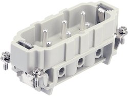 Wstawka pinowa męska Harting Han® 6HSB (1-6) 09 31 006 2601, seria Han® HsB, 6 + PE, 1 szt.