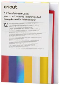 Wkładki foliowe Cricut Transfer Insert Cards Celebration Sample Set - R40 (12ct) Cricut Insert Cards FOIL Celebration R40 Zestaw kart  czerwony, niebieski
