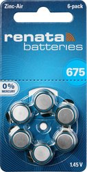 Ogniwo guzikowe Renata Hearing Aid PR44 cynkowo-powietrzne 660 mAh 1.4 V 6 szt.