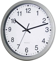 EUROTIME 56831-07 Sterowany radiowo Zegar ścienny 30 cm x 4.3 cm srebrny