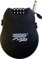 Zapięcie rowerowe kablowe Security Plus, RB76-2, czarny, Zamek kodowy