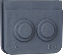 Dwustronne wejście kablowe - AP wilgotne pomieszczenie  Akcesoria Kopp BlueElectric 321628004, szary