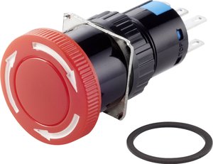 Wyłącznik awaryjny TRU COMPONENTS TC-LAS1-AY-22TS TC-7494436, 250 V/AC, 2 NC, 2 NO, 1 szt.