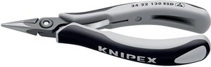 Szczypce płaskie, okrągłe Knipex 34 22 130 ESD, 135 mm, ESD