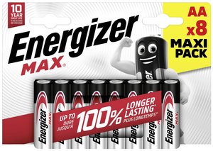 Baterie AA Energizer Max E303324700, 1.5 V, alkaliczno-manganowe, 8 szt.