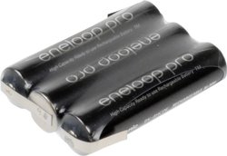 Pakiet akumulatorów AAA, NiMH Panasonic eneloop Pro, Ilość ogniw: 3, 3.6 V, 900 mAh, Z-końcówka do lutowania