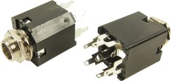 Złącze męskie jack 6,35 mm Cliff FM6700 FM6700, złącze żeńskie do wbudowania pionowego, 1 szt.
