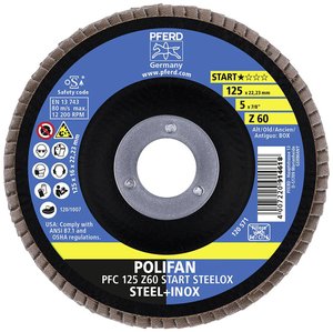 Tarcza lamelkowa PFERD PFC 125 Z 60 START STEELOX 69300935 Średnica 125 mm 10 szt.