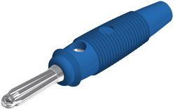 Wtyk bananowy SKS Hirschmann BUELA 30 K, O 4 mm, 1.5 mm2,6 A, 60 V, niebieski