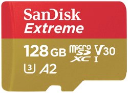 SanDisk Extreme — karta pamięci Flash (w zestawie adapter microSDXC na SD) Karta pamięci microSDXC SanDisk Extreme, 128 GB, UHS-Class 3