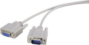 Przedłużacz szeregowy Renkforce RF-4218654, [1x złącze męskie D-SUB 9-pin - 1x złącze żeńskie D-SUB 9-pin], 3.00 m