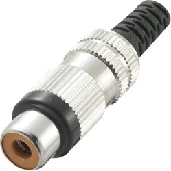 Złącze cinch, gniazdo proste, ilość biegunów: 2 czerwone 1 szt.