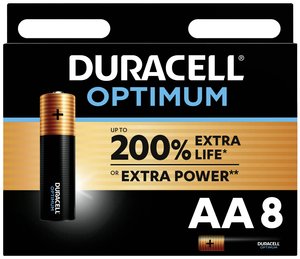 Baterie AA Duracell Optimum MN1500 Optimum 8er, 1.5 V, alkaliczno-manganowe, 8 szt.