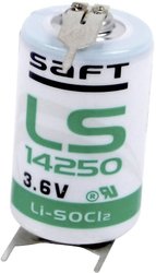 Bateria 1/2 AA Saft LS142503PFRP, 3.6 V, 1200 mAh, litowe, U-piny do lutowania, 1 szt.