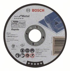 Tarcza tnąca prosta Bosch Accessories 2608603512 2608603512 115 mm 1 szt.