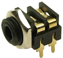 Złącze męskie jack 3,5 mm Cliff CL13845G CL13845G, złocony, złącze żeńskie do wbudowania poziomego, 1 szt.