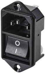 Złącze męskie IEC TRU COMPONENTS TC-10088376, styki: 3, 250 V, 10 A, 1 szt.